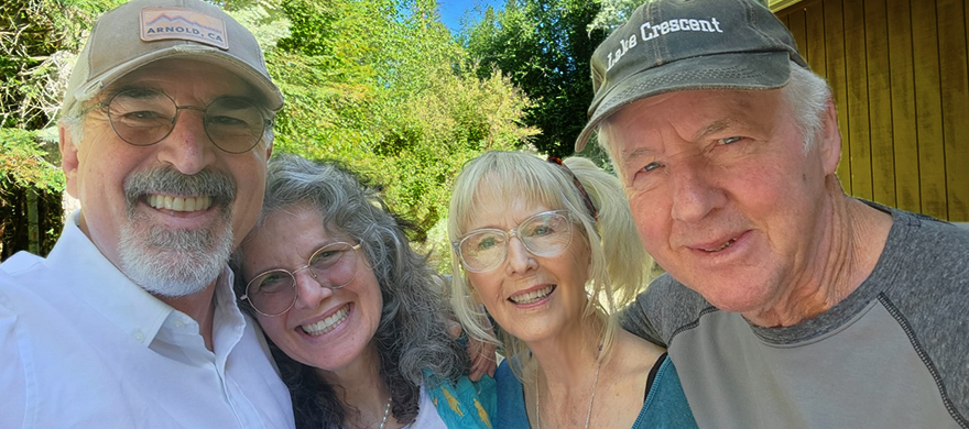 Friends hanging out with with Joyce and Terry (on right)